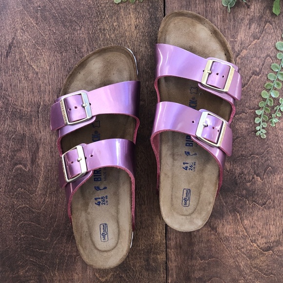 Birkenstock Shoes - Birkenstock | Arizona Metallic Strap Soft footbed